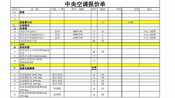 家用空调报价单模板_家用空调报价单模板及