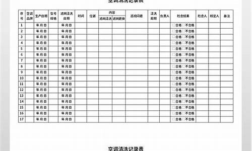 中央空调清洗保养记录_中央空调清洗保养记